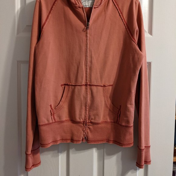 Aeropostale salmon full-zip hoodie sz M - Picture 3 of 11